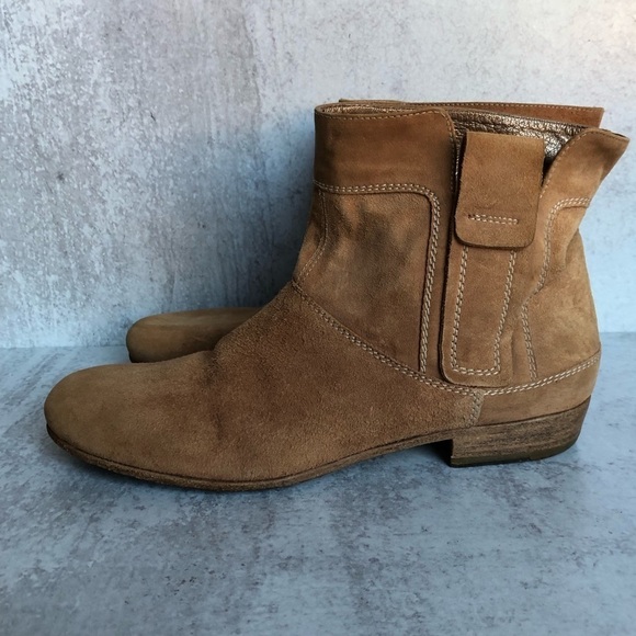 Vic Matie Boot Suede Leather Ankle Side Zip EU 37 US 7 - Picture 2 of 12